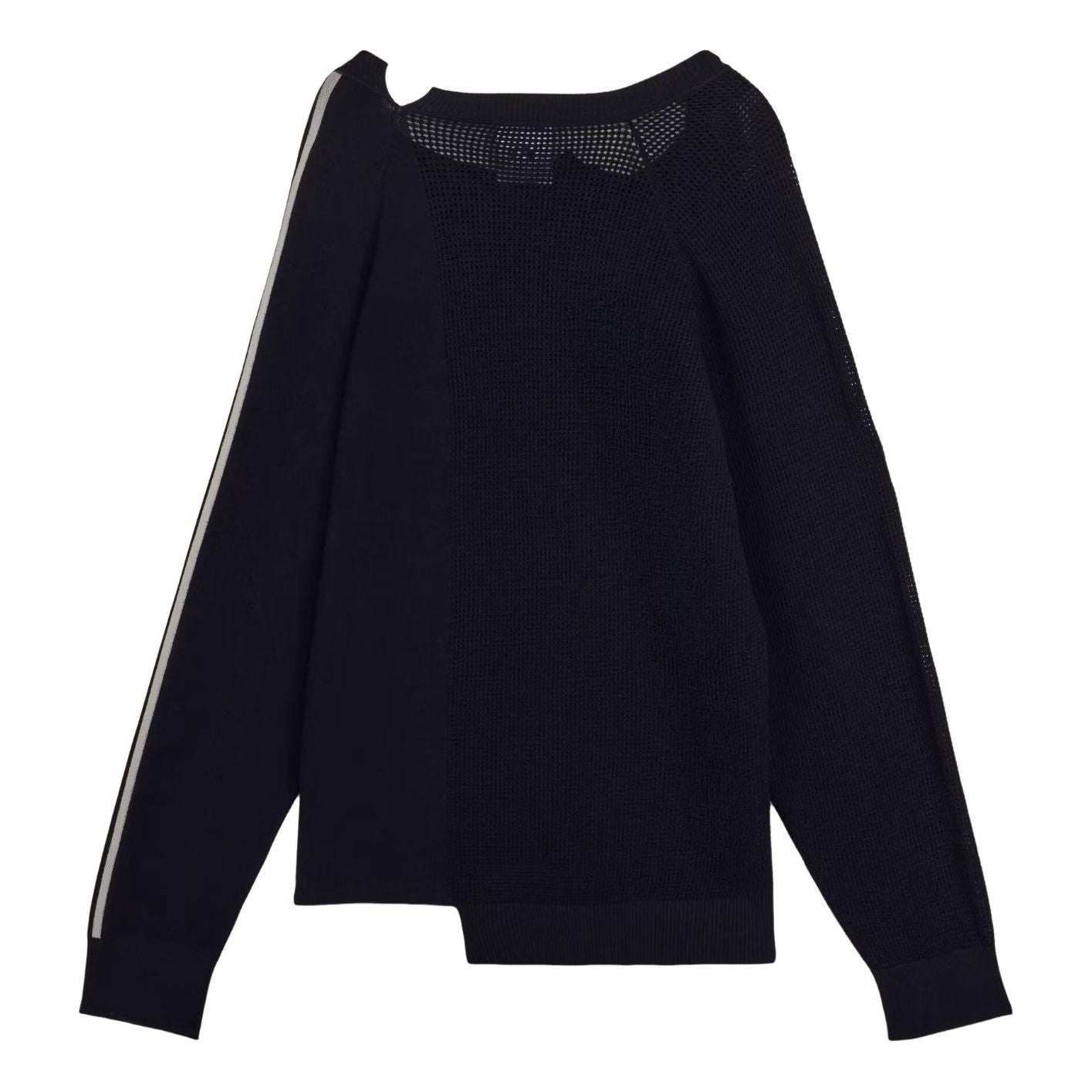 adidas Y-3 Logo Loose fitSweater 'Black Chalk White' KR2395