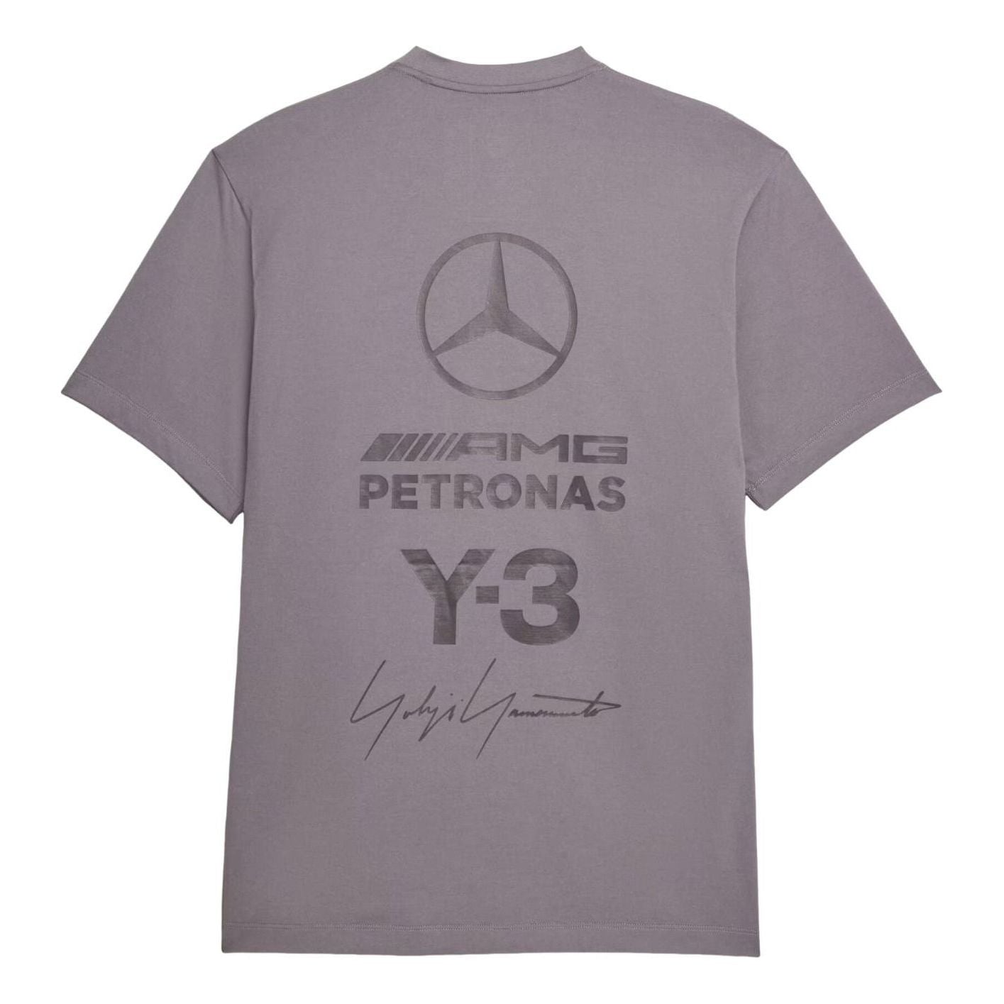 adidas Y-3 F1 Mercedes Logo Stack T-Shirt 'Granite' KS4838