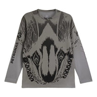 adidas Y-3 Mercedes Wolf Graphic Long Sleeve T-Shirt 'Black' KS7830