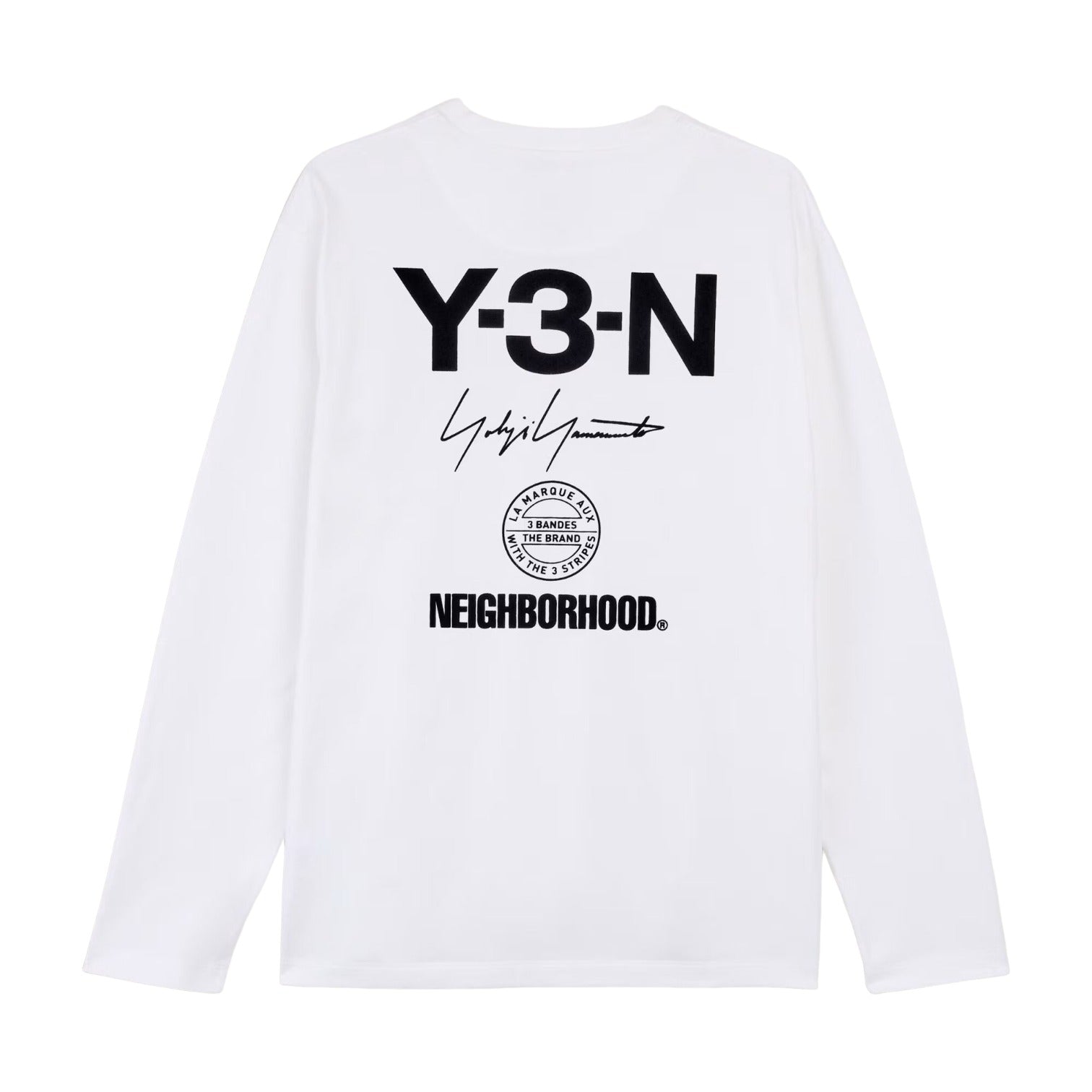 adidas Y-3 NBHD Logo LS T-shirt 'Core White' JX7455