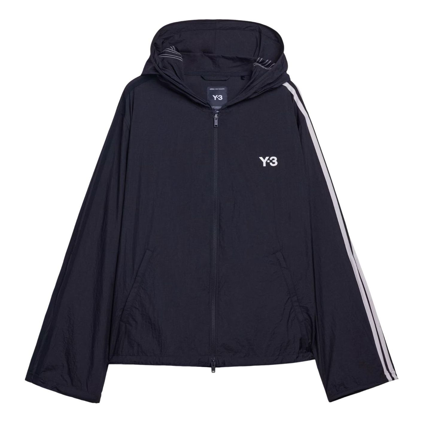adidas Y-3 Nylon Wired 3 Stripes Track Top 'Black' KF1085