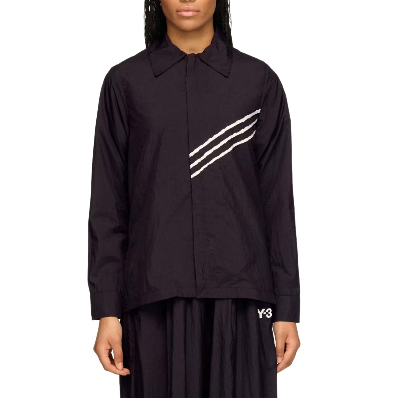 adidas Y-3 Raw Edge 3 Stripes Shirt 'Black' KF1193
