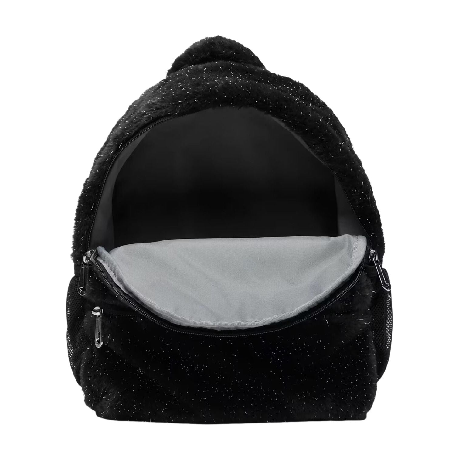 (GS) Nike Faux Fur 11L Backpack 'Black White' FZ1330-010