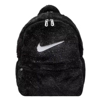 (GS) Nike Faux Fur 11L Backpack 'Black White' FZ1330-010