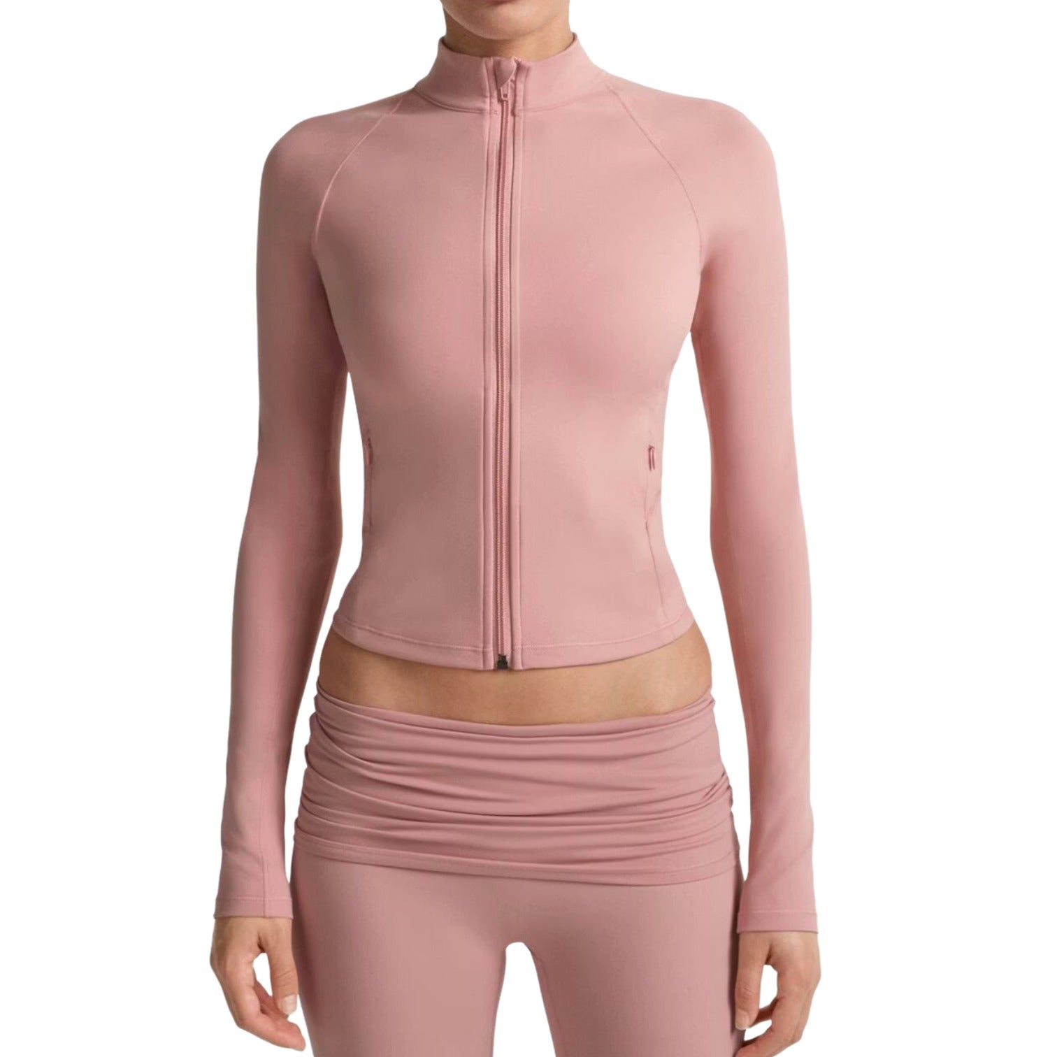 (WMNS) Nike x SKIMS Matte Mock Neck Full Zip Jacket 'Himalayan' ZUZUP8315W-HIM
