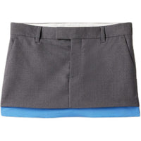 MIU MIU Casual Short Skirts Women's Coal Gray