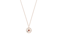 DIOR Mother Of Pearl 18K Gold, Ruby Necklaces Unisex Gold