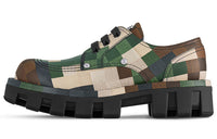 LOUIS VUITTON Checker Casual Shoes Men's Khaki Green
