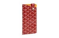 GOYARD Montmartre Canvas With Leather Cell Phone Pouch Large Size Unisex Red