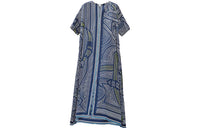 HERMES Short-Sleeved Dresses Women's Blue