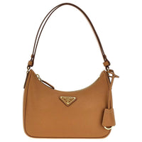 PRADA Cow Leather Shoulder Bag Regular Women's Brown