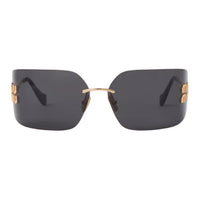 MIU MIU Irregular Shape Sunglasses Women's Gold