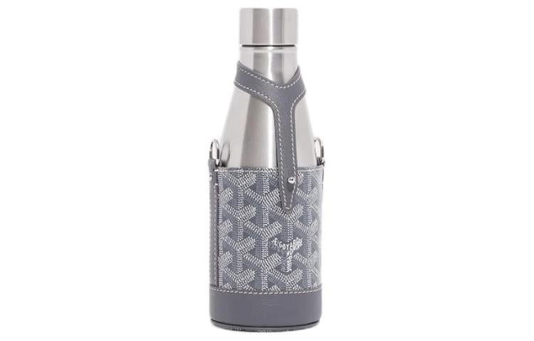 GOYARD YONNE Canvas With Leather Water Bottle Bag Shoulder Bag Crossbody Bag Small Size Unisex Gray