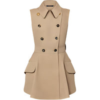 LOUIS VUITTON Double Breasted Gabardine Dress