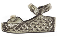 CHANEL Strap Sandals Women's Gold