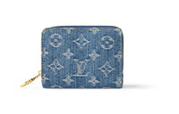 LOUIS VUITTON Denim Wallet Women's Blue