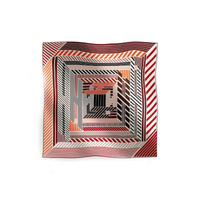 HERMES Cotton Silk Silk Scarves Unisex Red