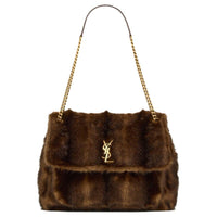 SAINT LAURENT YSL Niki Lambskin Shoulder Bag Handbag Women's Brown