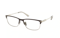 PRADA Metal Irregular Shape Eyeglass Frames Men's Black