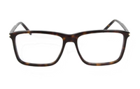 SAINT LAURENT Plate Frame Square Eyeglass Frames Women's Tortoiseshell