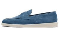 PRADA Logo-plaque Suede Loafers