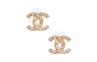 CHANEL Stud Earrings Women's Gold