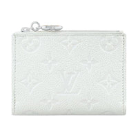 LOUIS VUITTON Leather Wallet Regular Women's Snowy White
