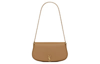 SAINT LAURENT CASSANDRE Calfskin Shoulder Bag Women's Dark Color Cork