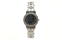 HERMES Clipper Collection Wrist Watch Quartz Movement Alloy Strap 24mm Black Dial Unisex YPSBB155413