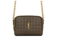 SAINT LAURENT CASSANDRE Lambskin Camera Bag Shoulder Bag Crossbody Bag Mini Women's Dark Brown