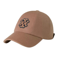 HERMES Cashmere Baseball Caps Men's Beige