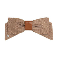 HERMES Lambskin Hair Clips Unisex Brown