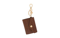 MIU MIU Crocodile Pattern Leather Key Pouch Women's Brown