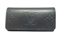 LOUIS VUITTON Monogram Mat Wallet Unisex Gray