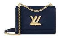LOUIS VUITTON Women's Twist MM Crossbody Bag Epi Leather Blue