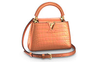LOUIS VUITTON Capucines Soft Glow Crocodile Leather Shoulder Bag Crossbody Bag Handbag Mini Women's Orange