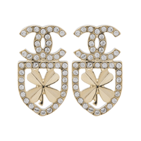 CHANEL Stud Earrings Women's Gold