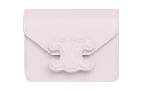 CELINE Triomphe Cow Leather Shoulder Bag, Crossbody Bag Card Holder Regular Women's Pink