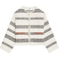 CELINE Baja Cardigan In Striped Tweed