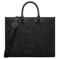 DIOR Cow Leather Shoulder Bag Crossbody Bag Handbag Medium Size Men's Black