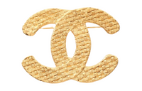 CHANEL 1994 Cc Woven engraved Brooch