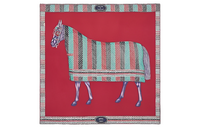 HERMES Silk Scarves Women's Red