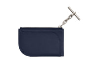 HERMES Evercolor Calfskin Card Holder Women's 2Z Bleu Nuit Midnight Blue