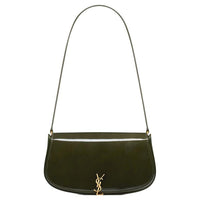 SAINT LAURENT Calfskin Shoulder Bag Mini Women's Dark Vineyard Green