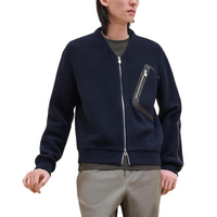HERMES Jackets Coats Men's Marine Blue