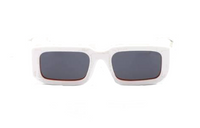 PRADA Acetate Irregular Shape Sunglasses Men's White