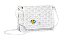 GOYARD Plumet Canvas With Leather Envelope Bag Handheld Shoulder Bag Crossbody Bag Small Size Unisex White/Blue