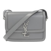 SAINT LAURENT SOLFERINO Leather Crossbody Bag Shoulder Bag Women's Gray