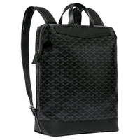 GOYARD Cisalpin Canvas With Calfskin Backpack Unisex Pitch Black