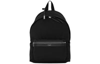 SAINT LAURENT Jacquard Canvas Backpack Men's Black